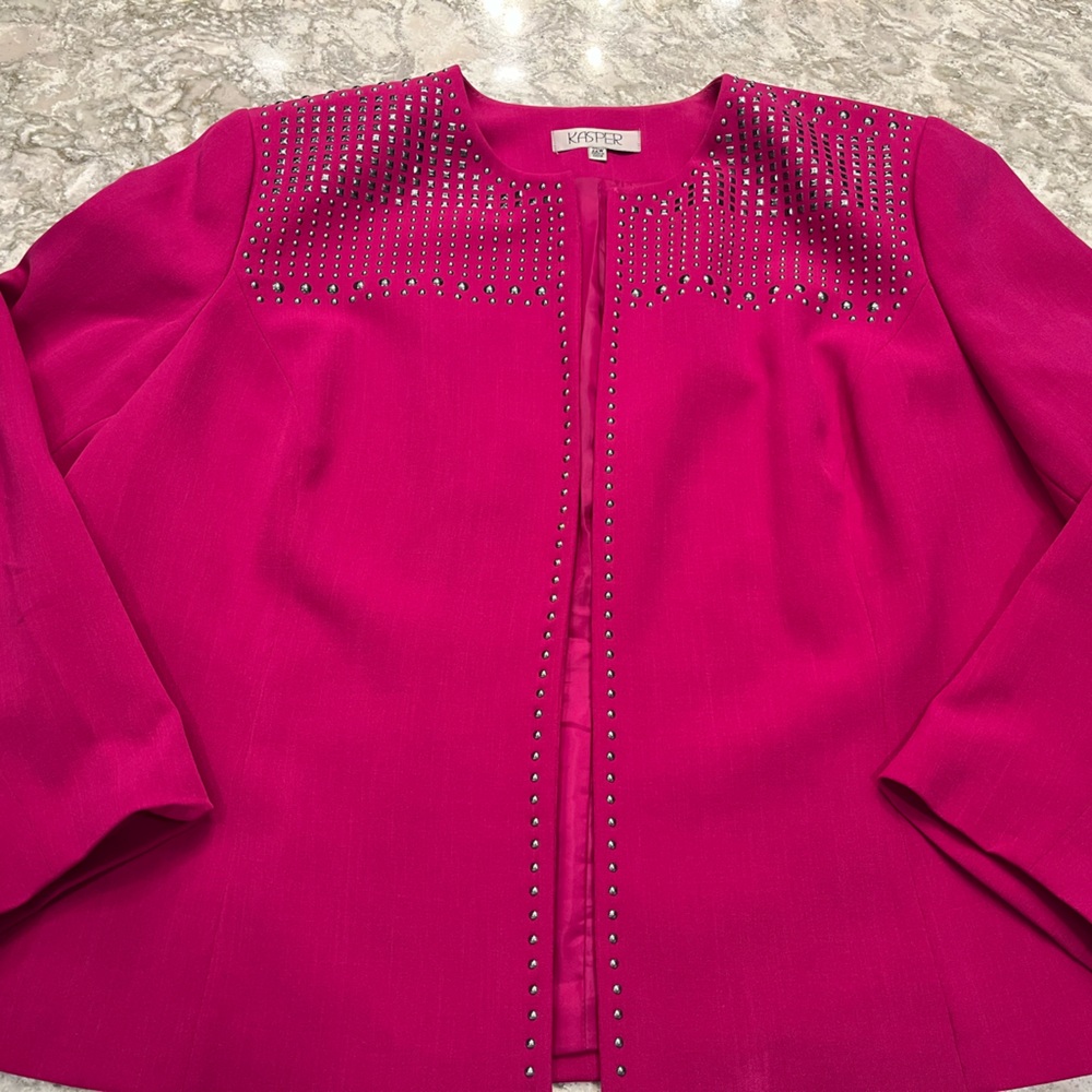 Kasper Pink Blazer with Sporty Mesh Details